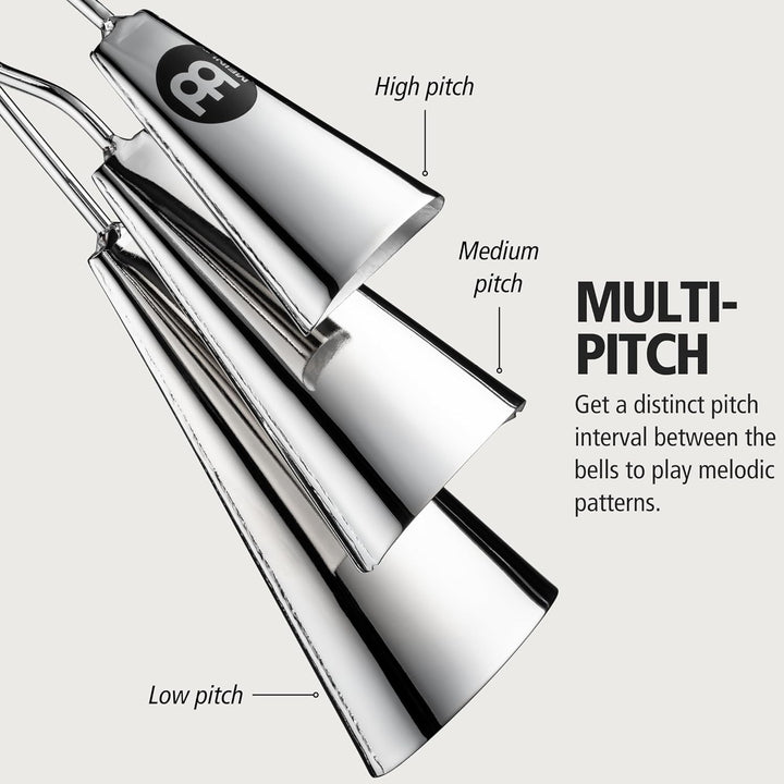 Meinl Percussion STBAGTRI-CH Triple A-Go-Go Bell (Medium), chrom