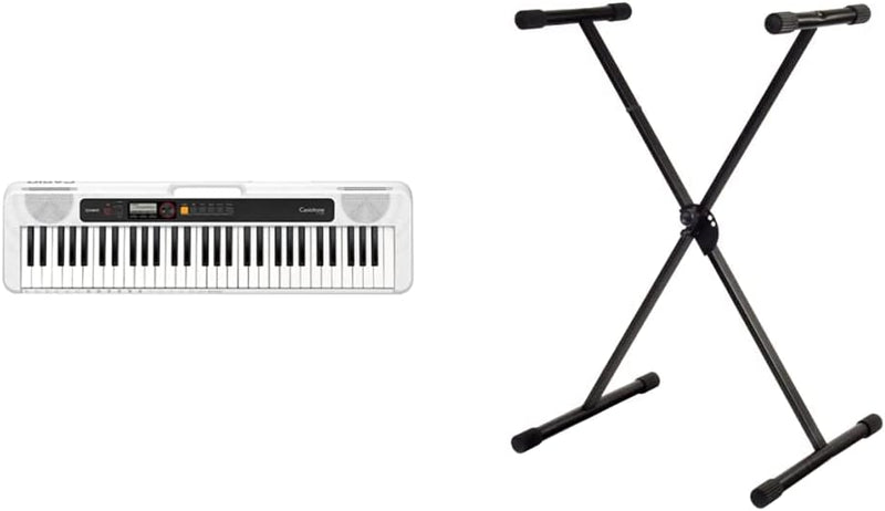 Casio CT-S200WE CASIOTONE Keyboard mit 61 Standardtasten und Begleitautomatik, weiss & FX F900520 Ke