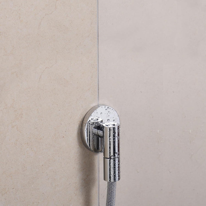 hansgrohe FixFit Fine S - Schlauchanschluss Dusche, universaler Wandanschluss mit Rückflussverhinder