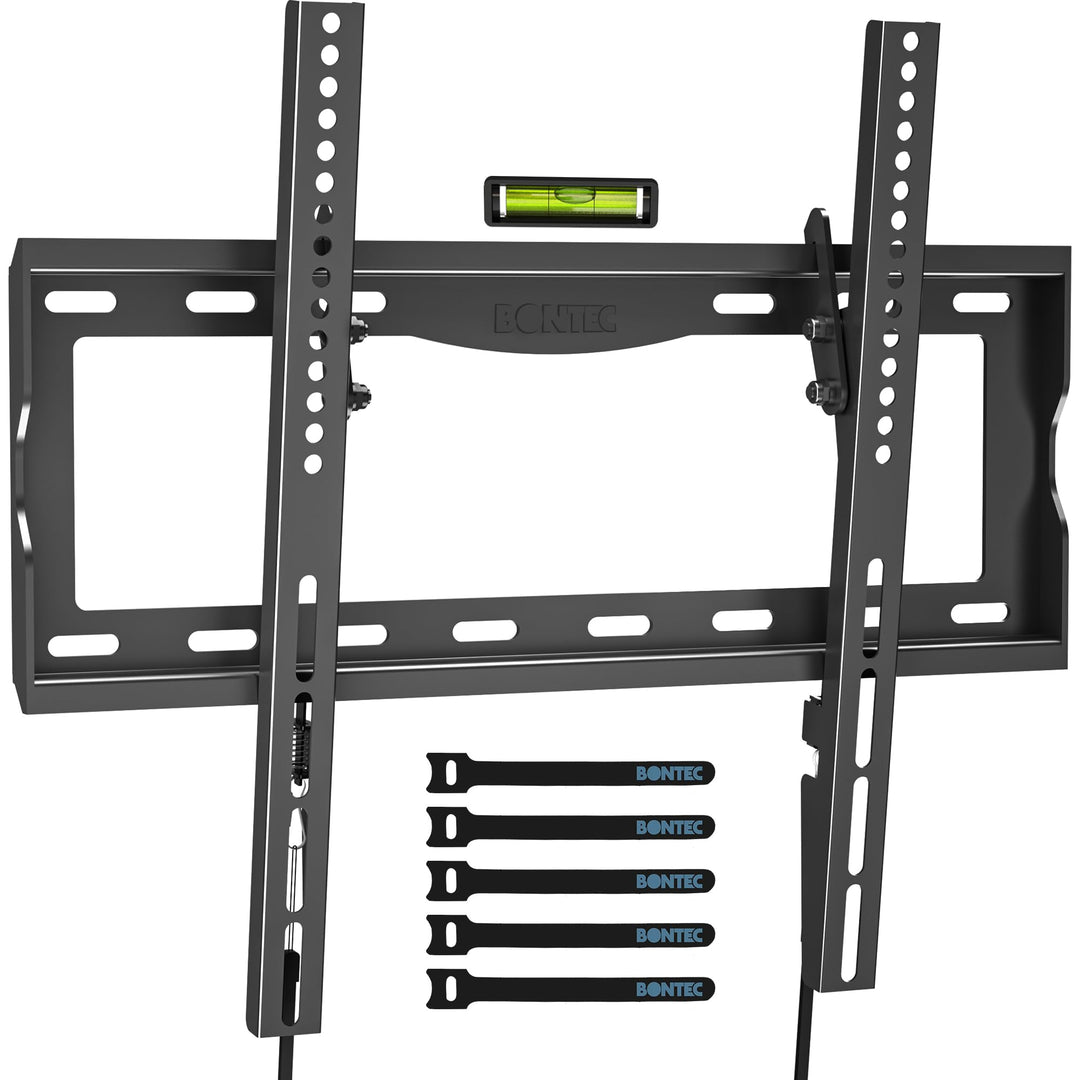 BONTEC TV Wandhalterung für 26-65 Zoll LCD/LED/OLED/Plasma Fernseher, Neigbare Ultraslim TV Halterun