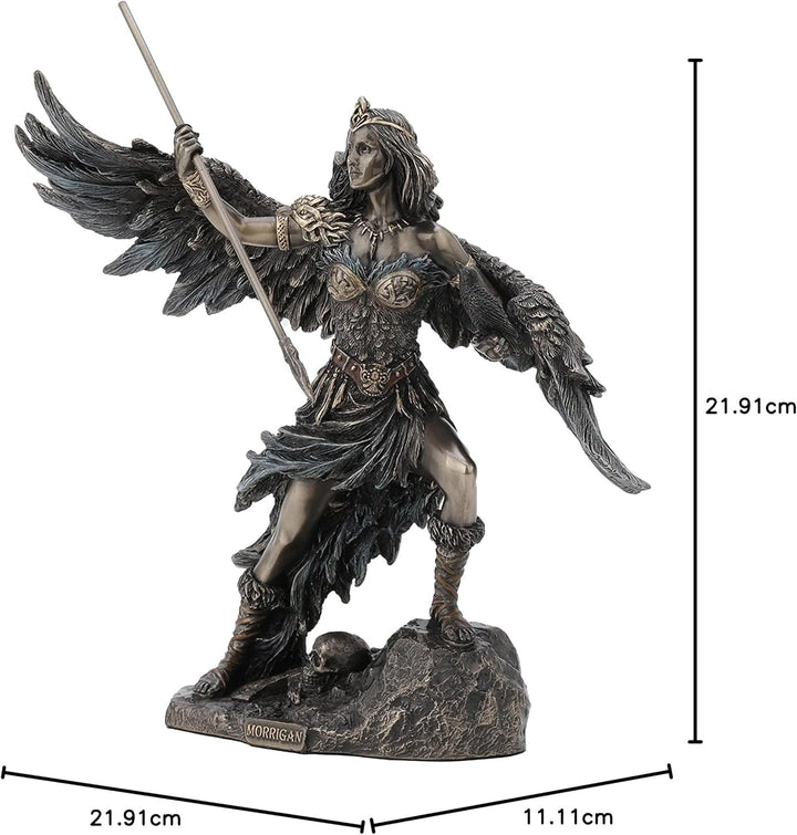 Veronese Design The Morrigan WU77827A4 Statue keltische Phantomkönigin, Göttin der Schlacht, Bronze-