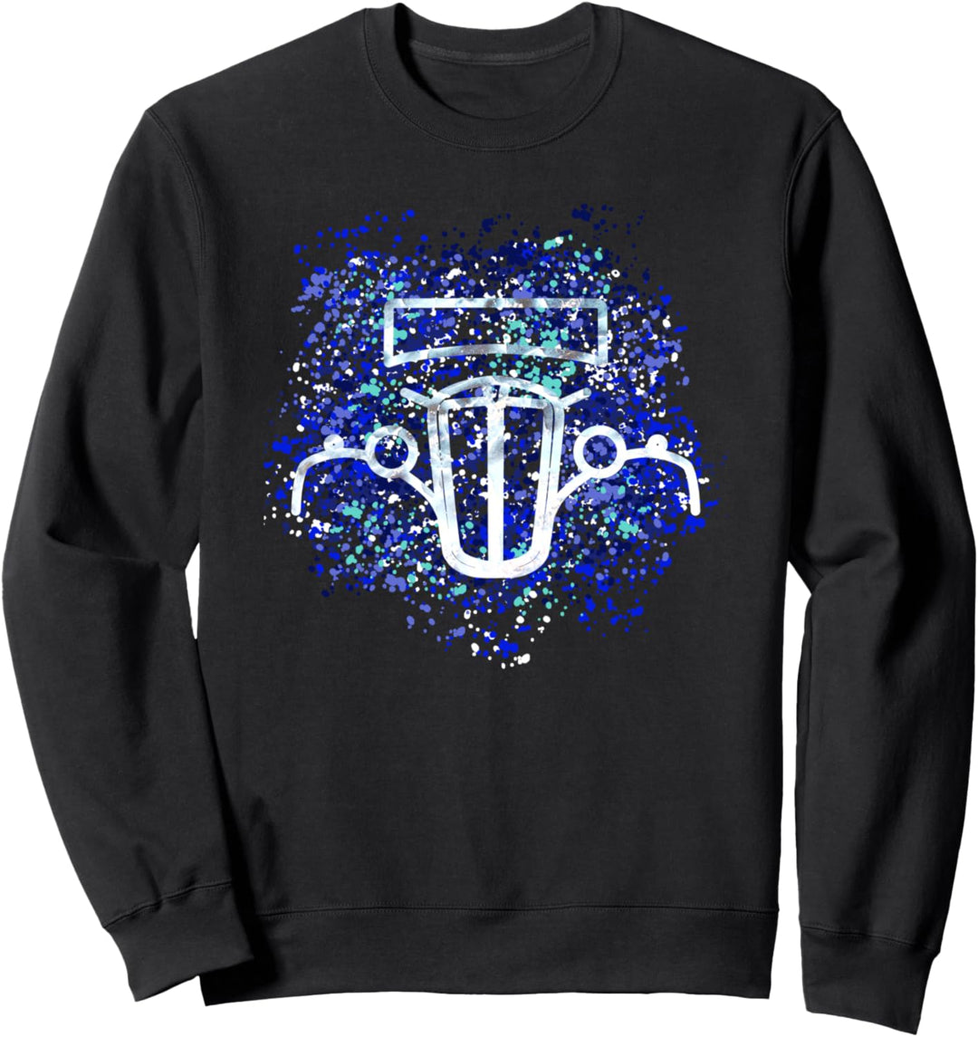 Blue vintage hot rod classic custom car oldtimer Sweatshirt