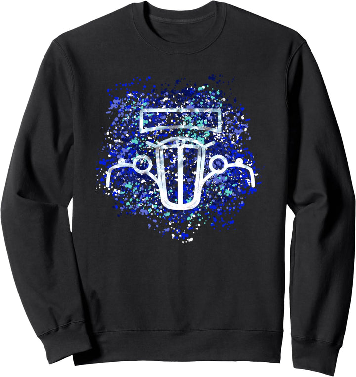 Blue vintage hot rod classic custom car oldtimer Sweatshirt