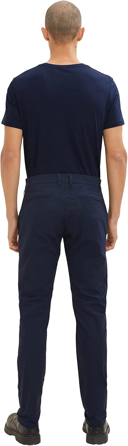 TOM TAILOR Herren Chino Hose mit Stretch 28W / 34L 10668 - Sky Captain Blue, 28W / 34L 10668 - Sky C