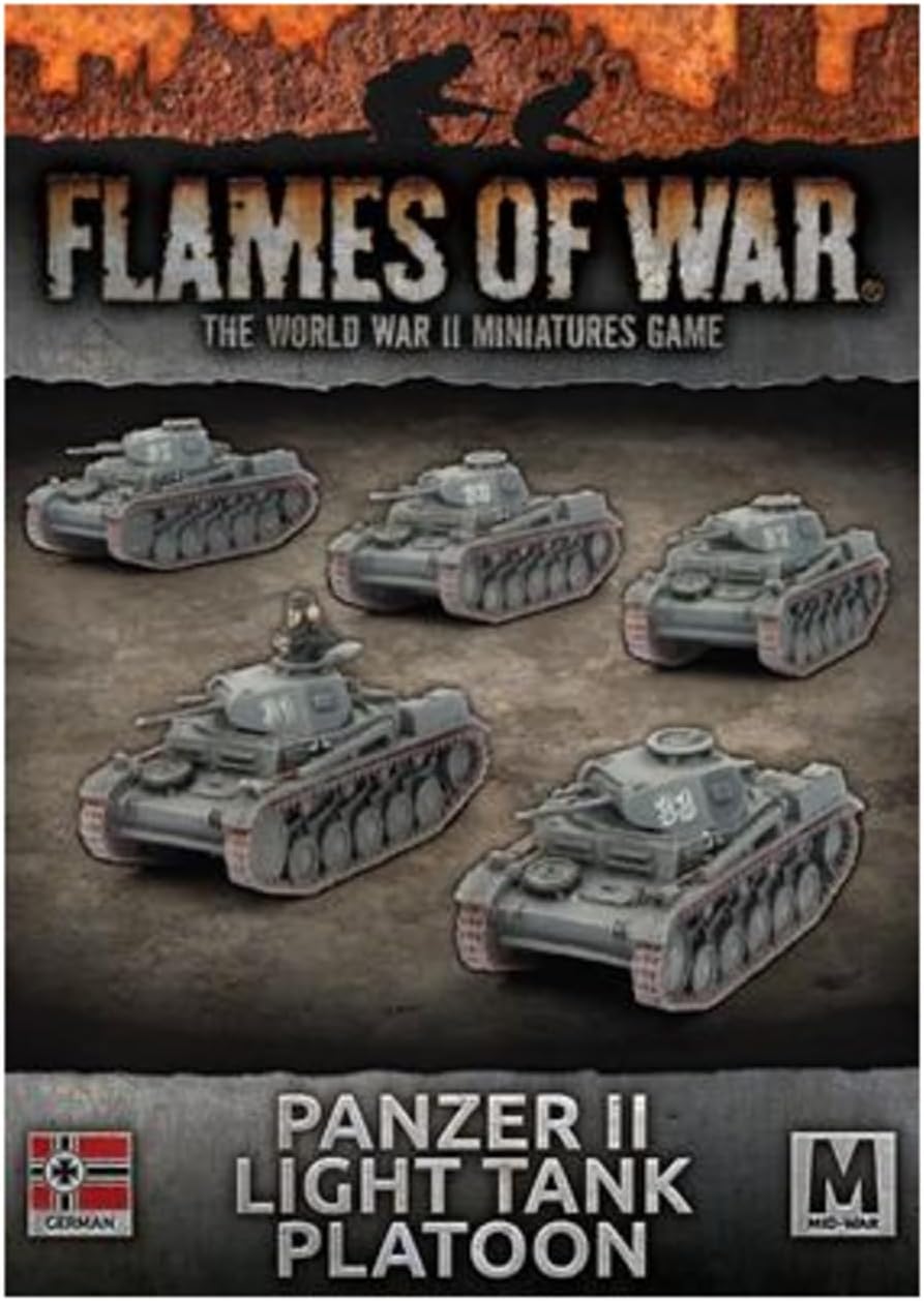 Unbekannt Flames of War German Panzer II Light Tank Platoon (Mid War GBX108) Deutschland