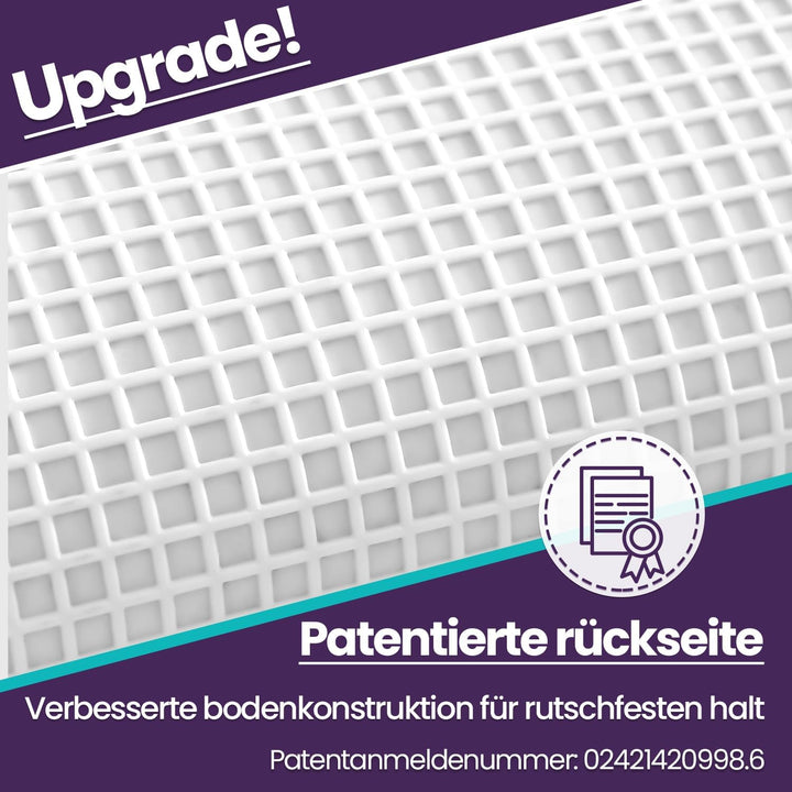 DEXI Ovale Badezimmerteppich 54 x 86 cm, Badematte rutschfest Absorbierende mit Seestern-Strand Must