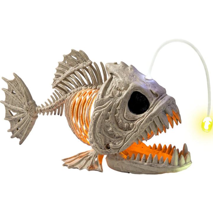JOYIN 25,9 cm Skelettfisch Mit LED-Auge für Halloween-Dekoration, Friedhofsdekorationen, Gruselszene