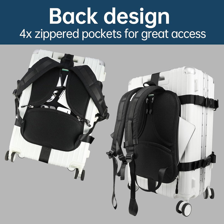 Hardcase/Carry On Trolley Gepäck Rucksack Umrüstsystem Verstellbarer Gurt