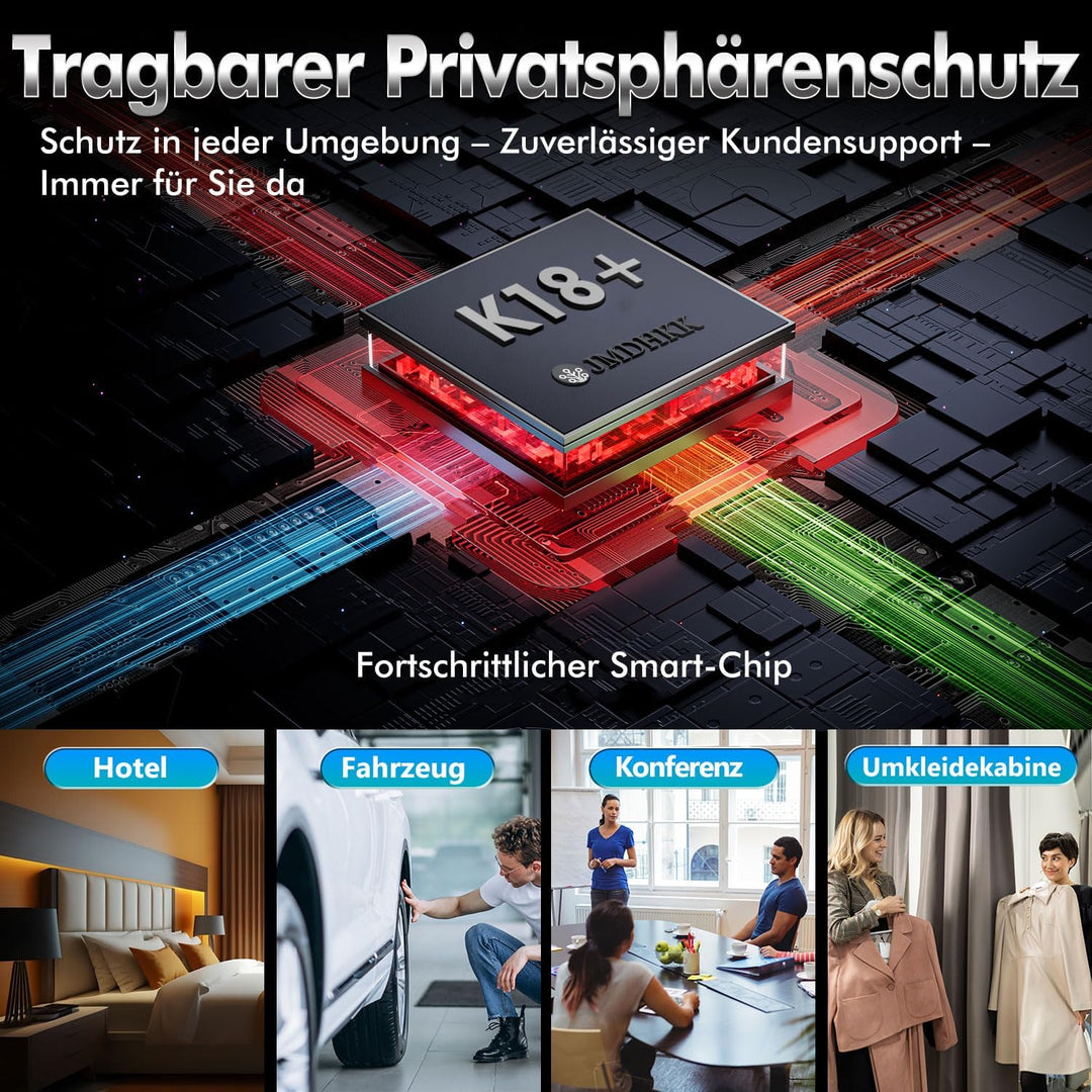 JMDHKK K18+ Versteckter Kamera-Detektor, Spionagekamera-Finder, Wanzendetektor, Magnetfeld-Detektor,