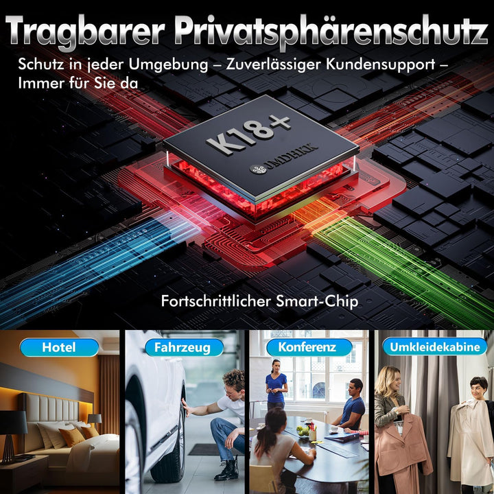 JMDHKK K18+ Versteckter Kamera-Detektor, Spionagekamera-Finder, Wanzendetektor, Magnetfeld-Detektor,