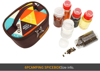 MKNZOME Outdoor Seasoning Gewürzbehälter Portable kleiner Salzstreuer BBQ Gewürzflasche Set Transpar