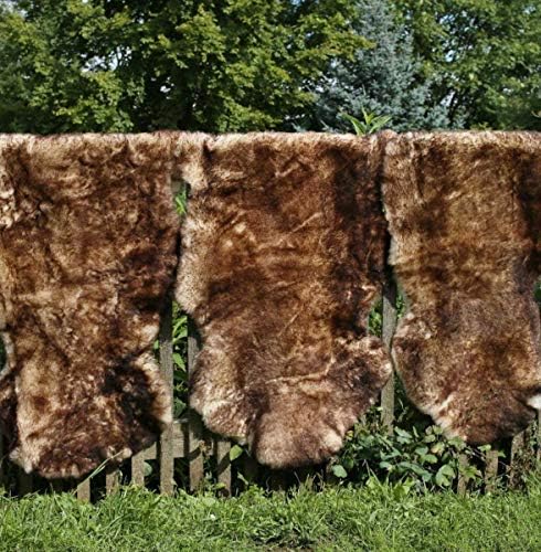 Hollert Lammfell geflammt Kurzhaar Schwarz/Weiss & Braun&Weiss Merino Schaffell Echtfell Läufer Deko