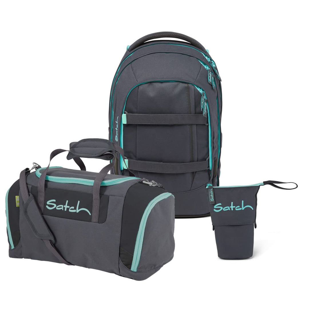Satch Pack Pencil Slider Edition Schulrucksack Set 3tlg. mit Sporttasche (Mint Phantom), Mint Phanto