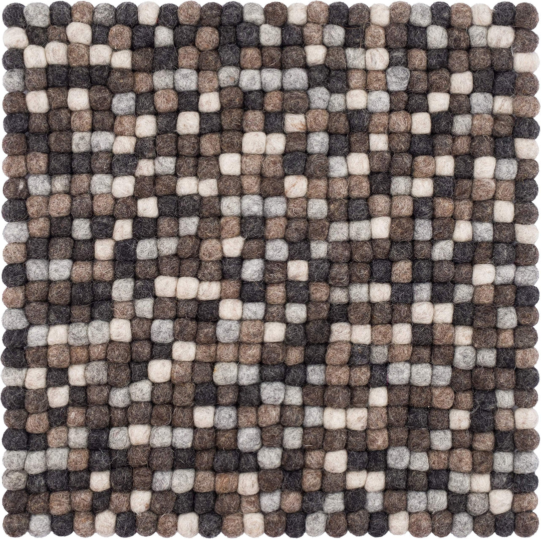 myfelt Néla Sitzauflage, Wolle, Mehrfarbig, 36 x 36 cm, Mehrfarbig