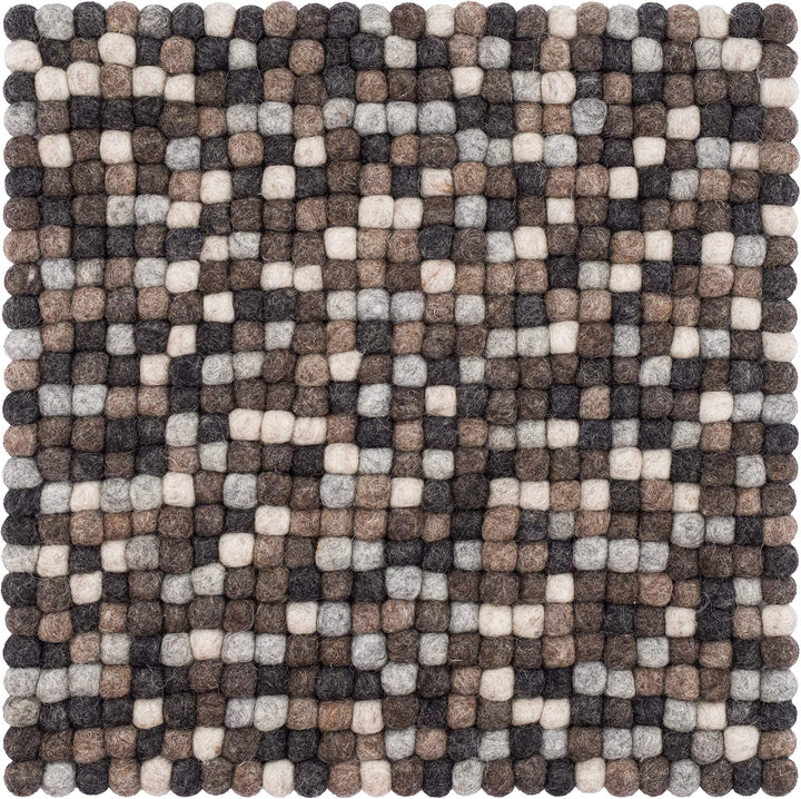 myfelt Néla Sitzauflage, Wolle, Mehrfarbig, 36 x 36 cm, Mehrfarbig
