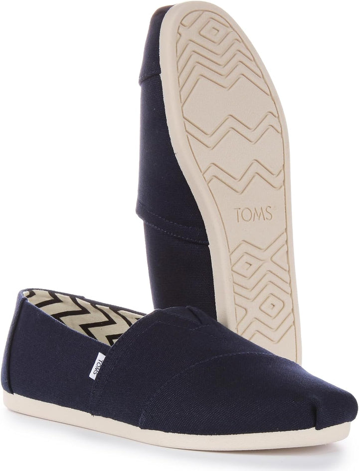 TOMS Herren Alpargata aus Recycelter Baumwolle Flache Slipper 39 EU Navy, 39 EU Navy