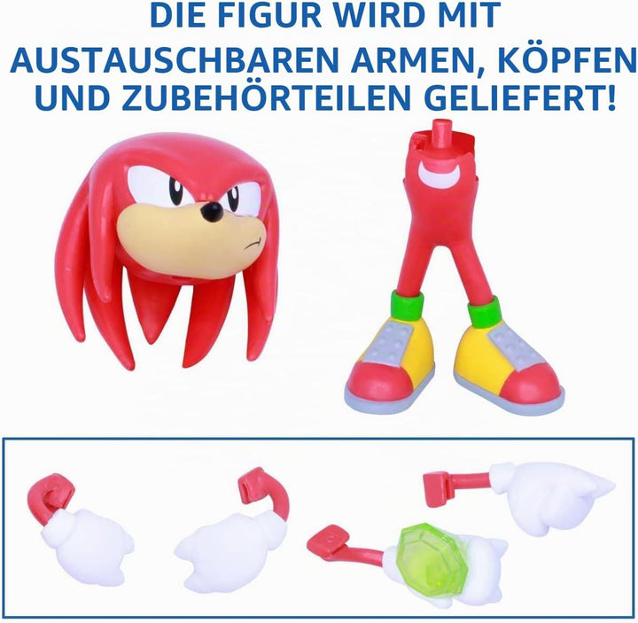 Just Toys LLC Sonic The Hedgehog Actionfiguren (Knuckles Series 2) Knöchel - Serie 2, Knöchel -