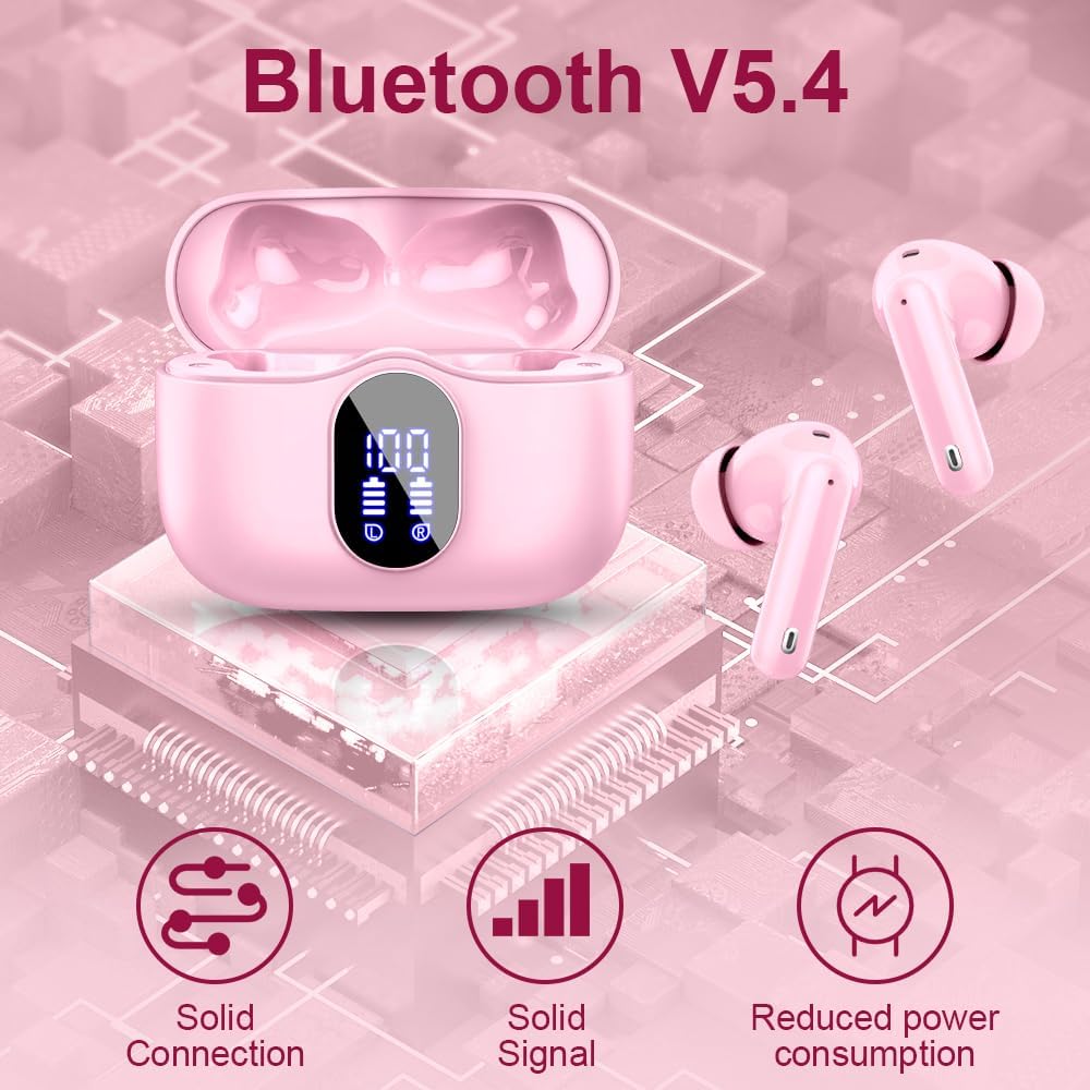 Btootos Bluetooth Kopfhörer, Kopfhörer Kabellos Bluetooth 5.4 Sport In Ear Kopfhörer mit 4 Mikrofon,