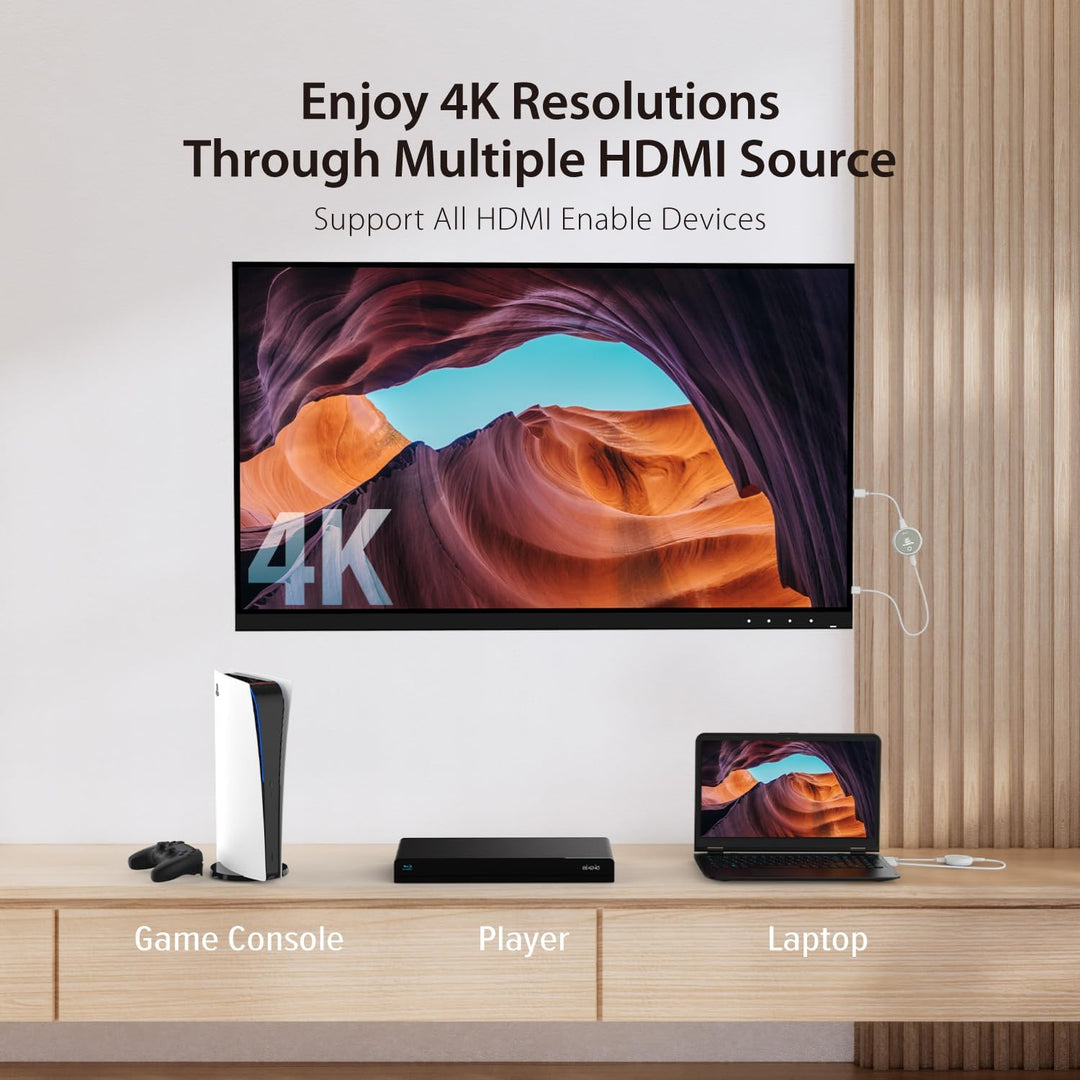 j5create ScreenCast 4K Wireless HDMI Transmitter und Receiver, Wireless HDMI Extender, unterstützt 4