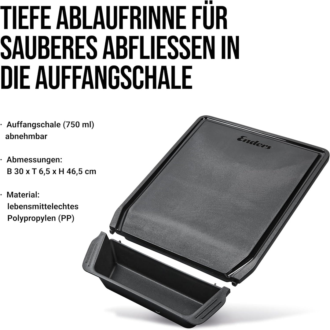 Enders® Grill MAGS, Schneidebrett, magnetisch, extragrosse Schneidefläche ca. 26x36cm, abnehmbare Au