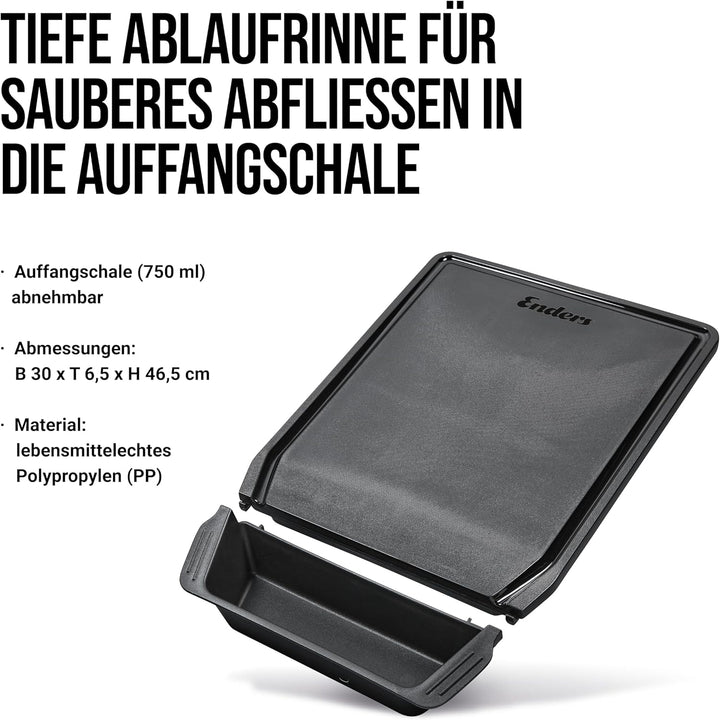 Enders® Grill MAGS, Schneidebrett, magnetisch, extragrosse Schneidefläche ca. 26x36cm, abnehmbare Au
