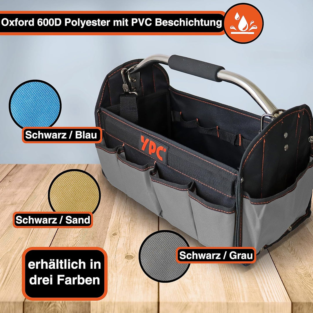 YPC Carrier Werkzeugkorb XL – Tragbare Werkzeugtasche mit stabilem Boden, Wasserfest, Reissfest, Fal