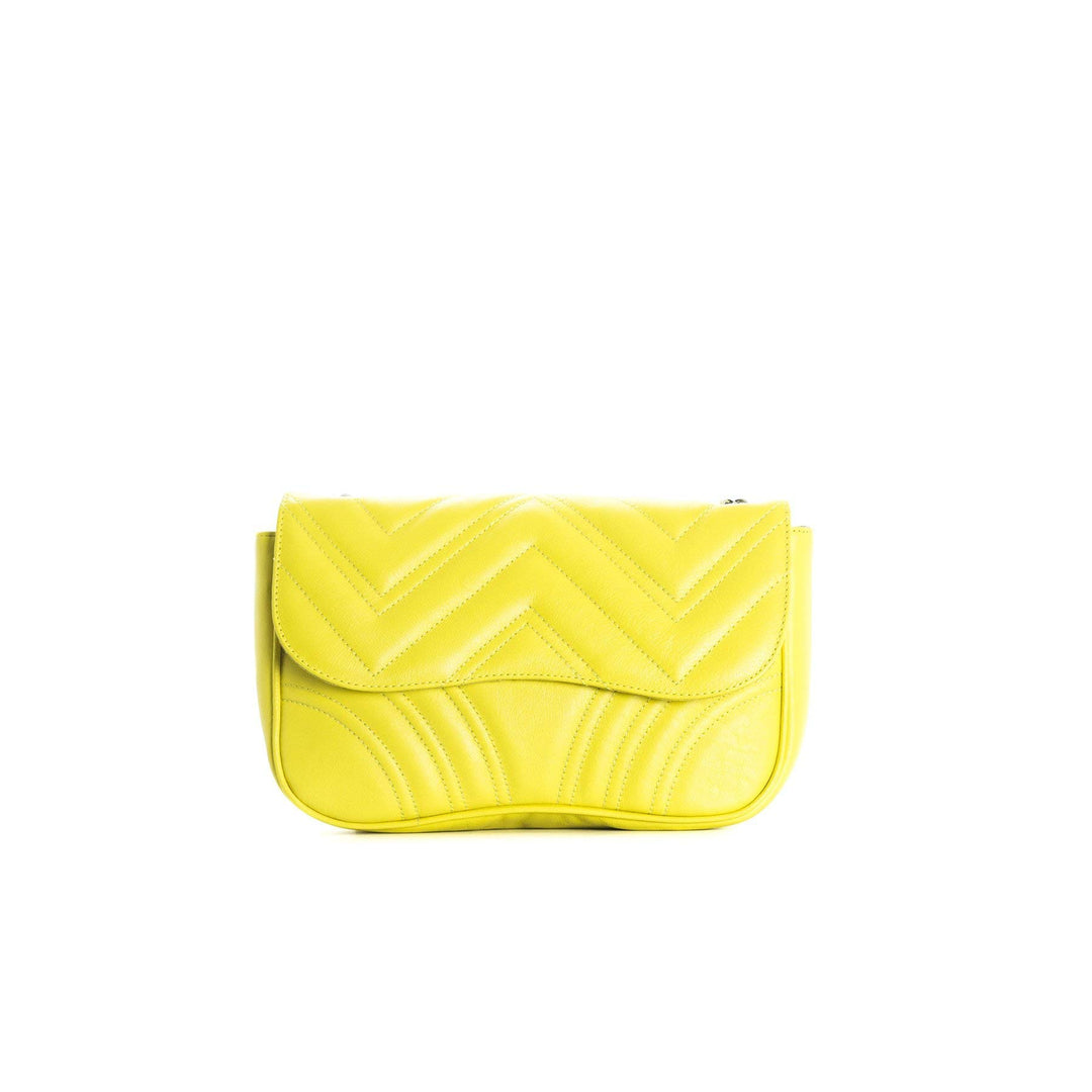 L’Intervalle Damen Coralie Stofftasche Yellow Leather, Yellow Leather