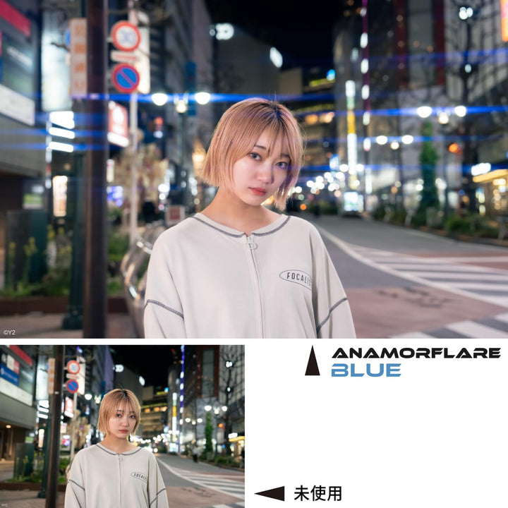 Kenko ANAMORFLARE Blue φ82mm, Strahlenförmiger Streulichteffekt-Filter, Drehbarer Rahmen, Hergestell