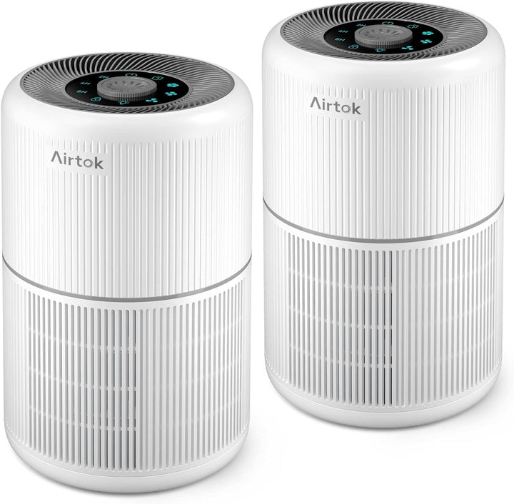 AIRTOK 2PC Luftreiniger, Luftreiniger Allergiker mit Aromatherapiefunktion, 99,97% Entfernung bis 0,