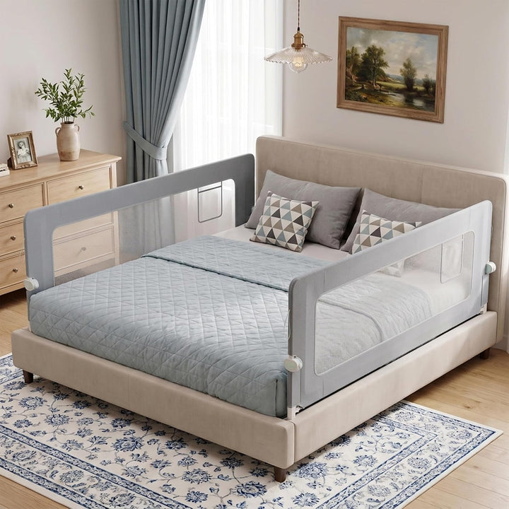 TATIVALO Bettgitter Bettschutzgitter 150 cm Rausfallschutz Bett, Bettschutzgitter Klappbar, Babybett