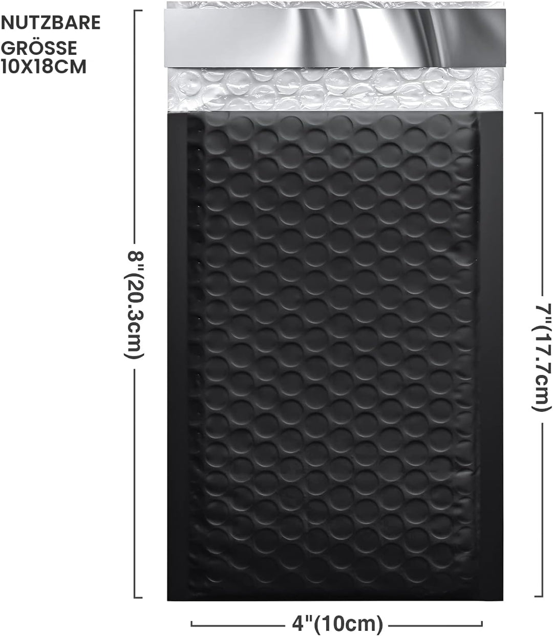 Switory 50pcs 10.2x17.7cm Versandtaschen, Gepolsterte Umschläge Bubble Lined Poly Mailer Selbstversi