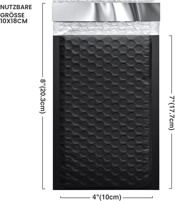 Switory 50pcs 10.2x17.7cm Versandtaschen, Gepolsterte Umschläge Bubble Lined Poly Mailer Selbstversi