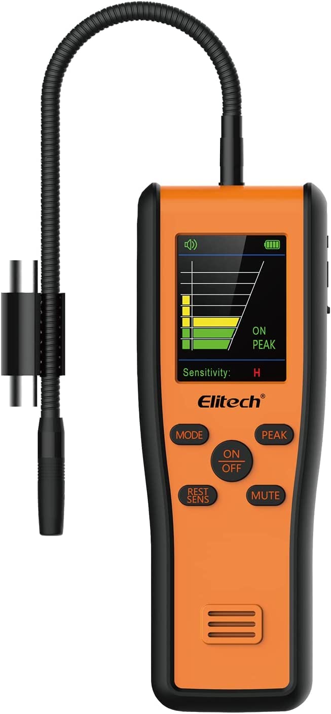 Elitech Kältemittelleckdetektor IR-200 2-in-1 Infrarot & Beheizte Diode Dual Sensor Hohe Empfindlich