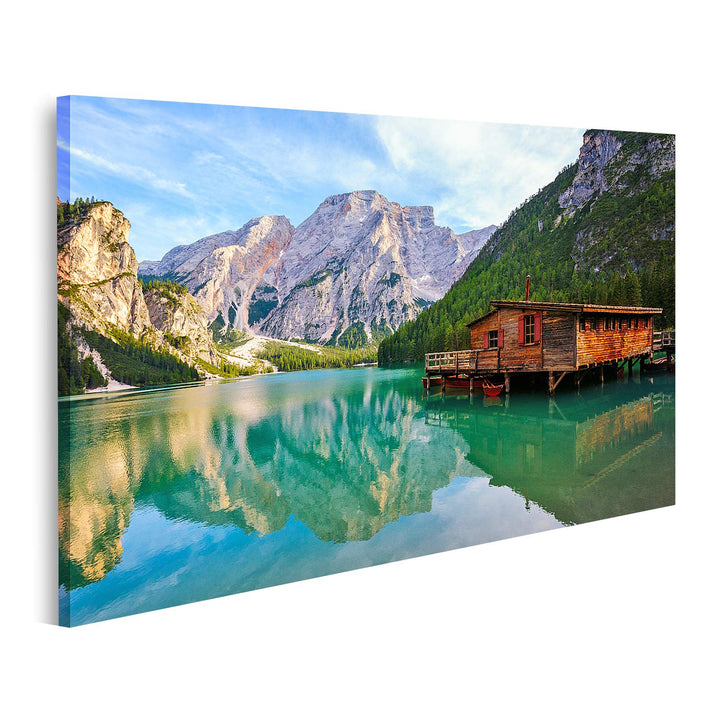 islandburner Bild auf Leinwand Pragser Wildsee In Dolomiten Bergen Sudtirol Italien Bilder Wandbilde