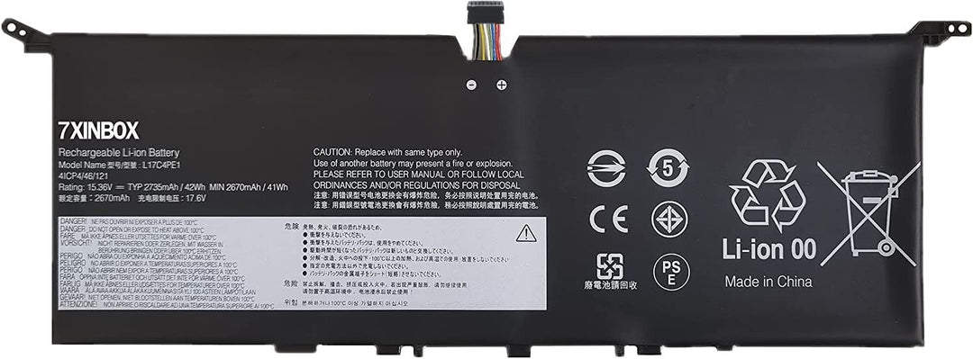 7XINbox 15.36V 42Wh 2735mAh L17C4PE1 L17M4PE1 L17S4PE1 Laptop Akku Ersatz für Lenovo IdeaPad 730S 73