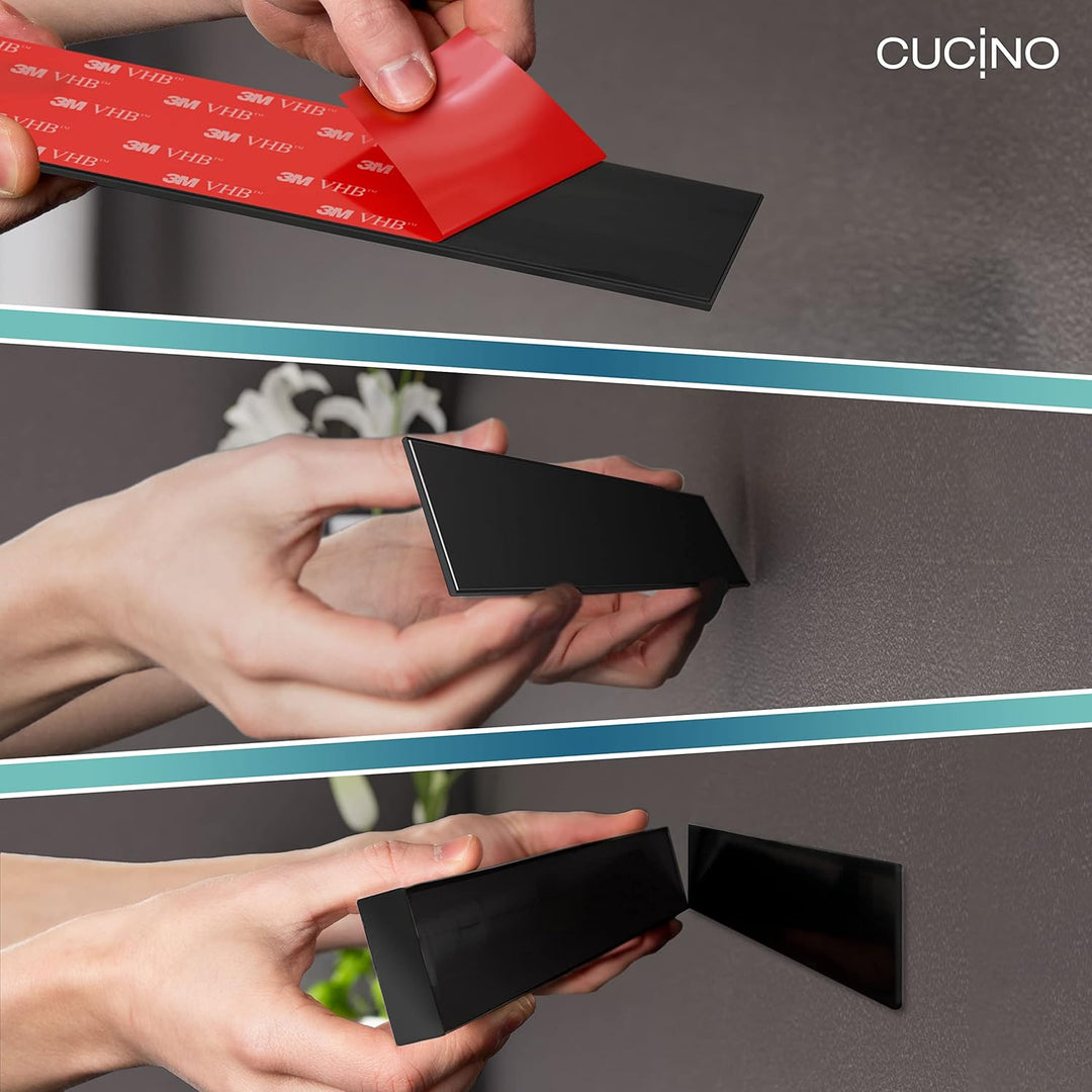 Cucino Magnetleiste Messer mit extra starkem Magnet - Vergleichssieger 2022 - Einfache Montage mit 3