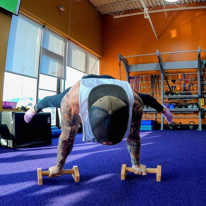 CALI SPORTS Holz-Paralletten für Calisthenics, Gymnastik, Yoga, Handständer,