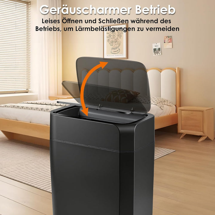 16L Mülleimer mit Sensor, Automatik Touchless Mülleimer mit Hand und Knie Sensor, Schnelle Reaktion,