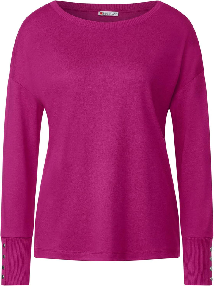 Damen Shirt mit Knopfdetail 36 Black (Schwarz), 36 Black (Schwarz)