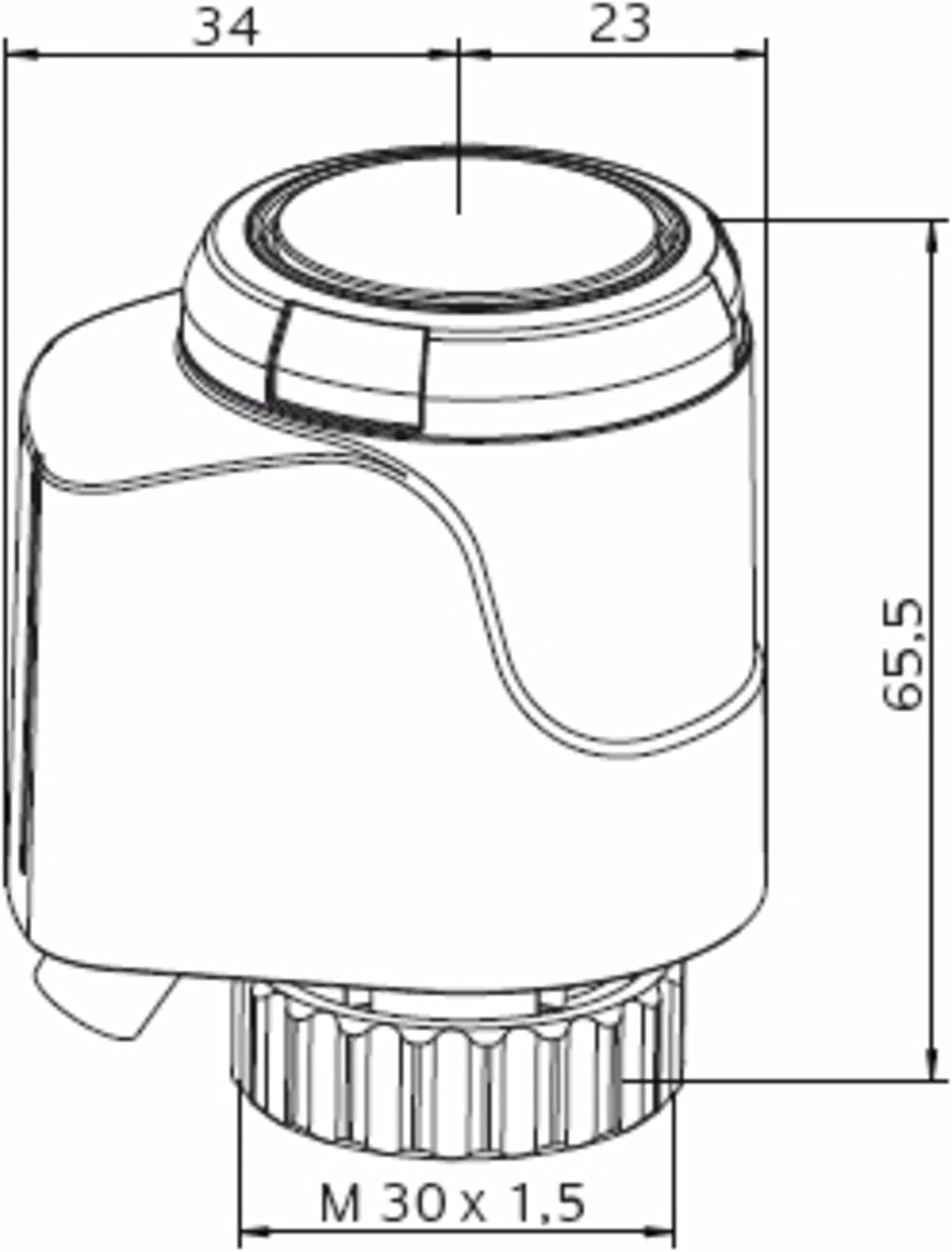 Heimeier thermischer Stellantrieb EMO T 24 V stromlos geschlossen 1843-00.500, 1843-00.500