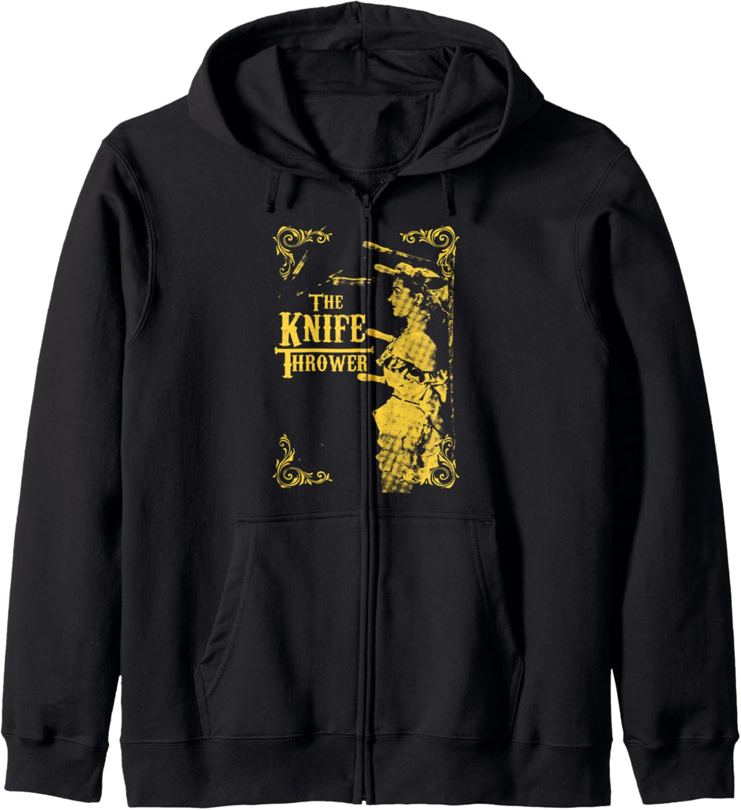 Zirkus Personal der Messerwerfer Vintage Karneval Thema Part Kapuzenjacke
