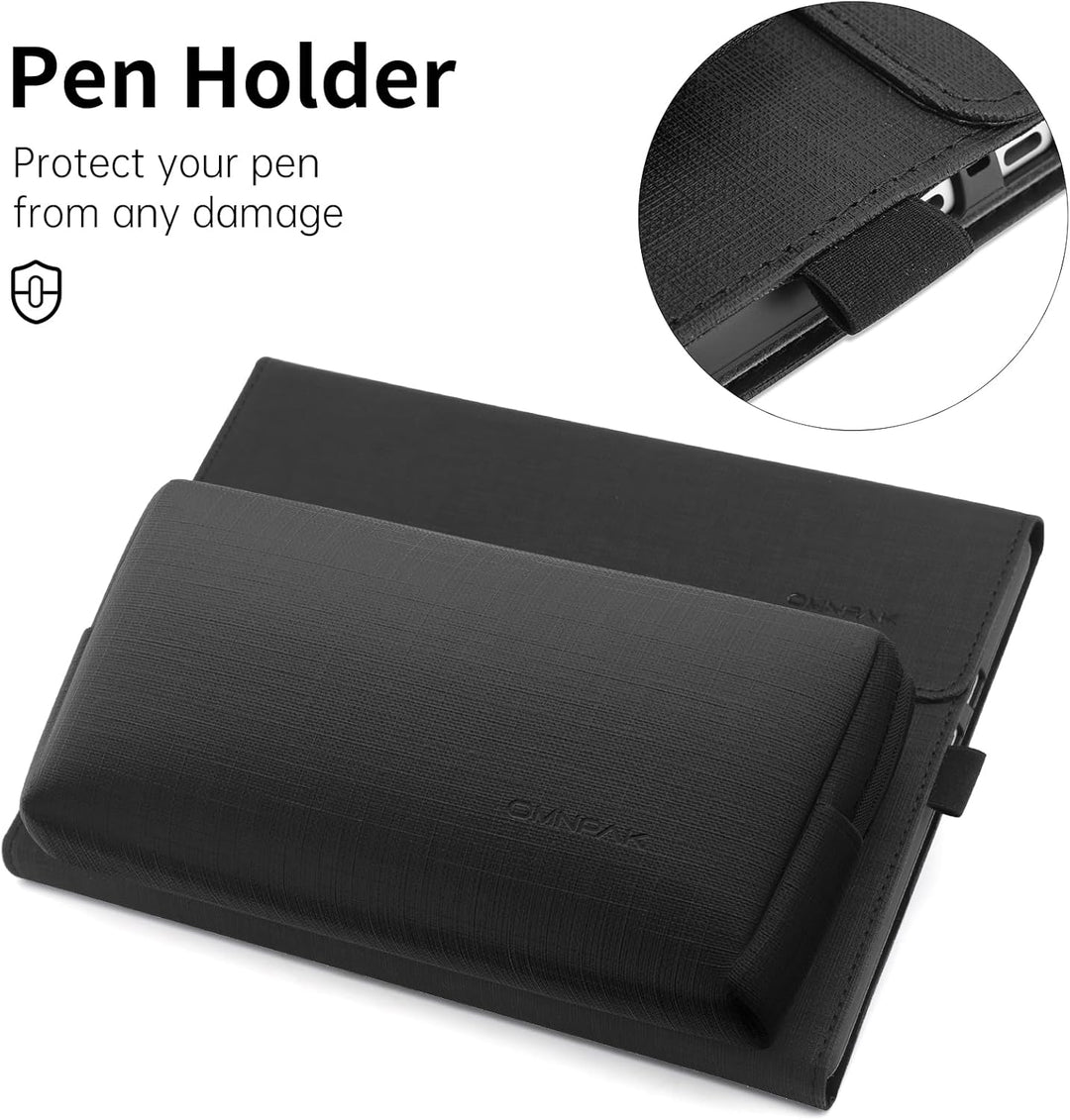 Omnpak Hülle für Microsoft Surface Pro 9 Tablet Business-Hülle, Tragetasche mit Stylus Stifthalter m