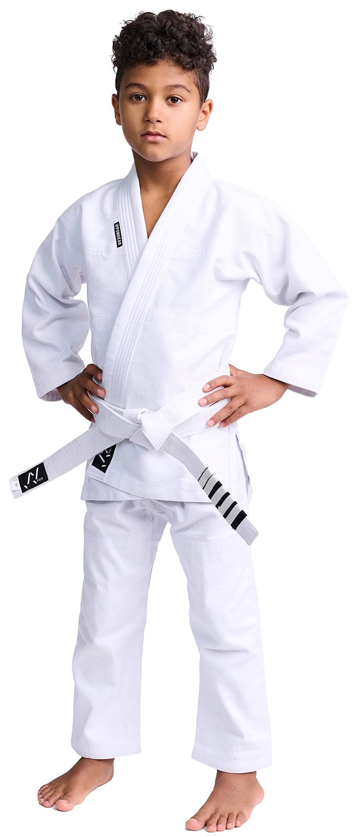 IPPONGEAR Brazilian Jiu Jitsu Kinder/Einsteiger Anzug inkl weissem Gürtel [Pearl-Weave Material I 35