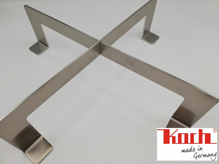 KOCH #49 stabiler Edelstahl Dutch Oven Untersetzer/Kübel Ständer Premium mit Standfüssen 33 x 33 x 8