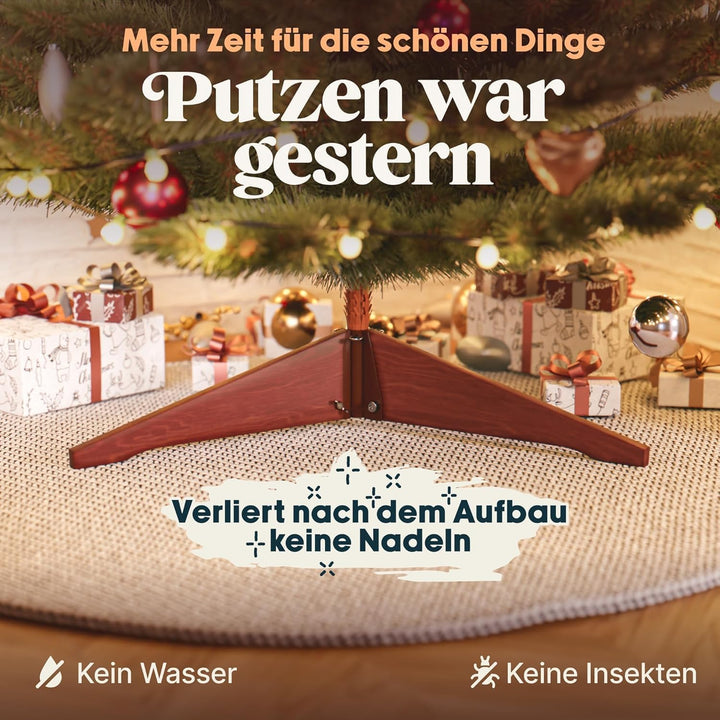 Premium Weihnachtsbaum künstlich 220cm -TESTSIEGER - Naturgetreu, dichte Zweige, Künstlicher Weihnac