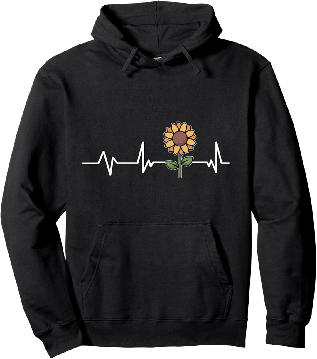 Sonnenblume Herzschlag Gärtner Geschenk Sonnenblume Pullover Hoodie