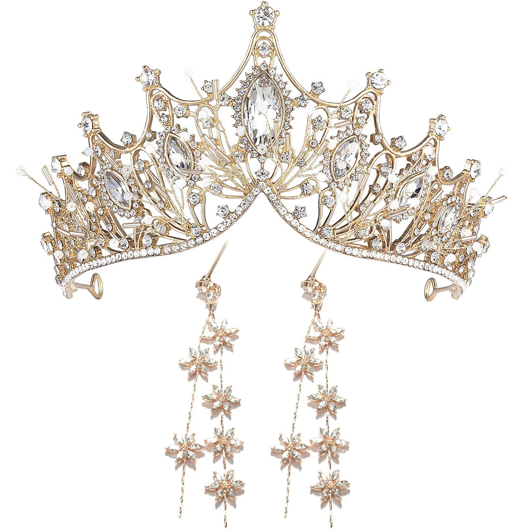 Moonight Wedding Crown for Bride Rhinestone Princess Tiara for Women Prom Queen Crown Pageant-Bridal