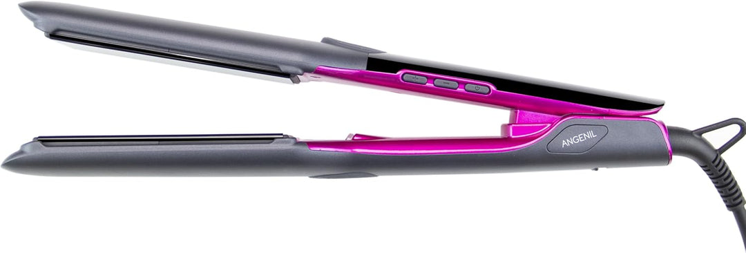 ANGENIL Titan Professioneller Glätteisen 4.5 cm Ion Haarglätter 2-in-1 Glätteisen Locken und Glätten