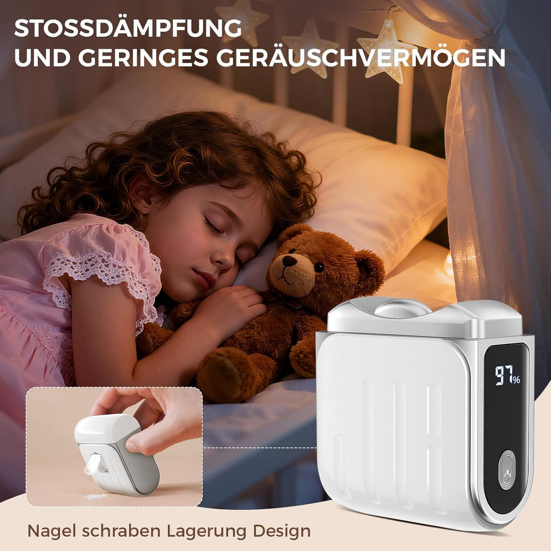 Elektrischer Nagelknipser, Nagelreste mit Licht, Kabelloser 3-Gang-Nagelknipser, Elektrische Nagelfe
