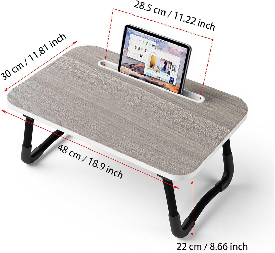 Small Laptop Bett Tisch - Laptoptisch 48 x 30 cm als Frühstückstablett, zum Essen, Lesen, Schreiben,